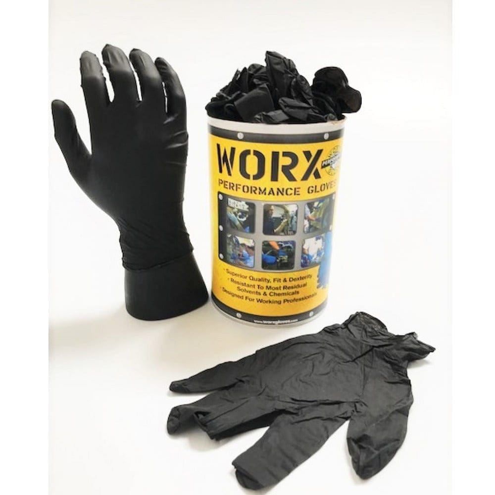 WORX Black Nitrile powder free Gloves Provide Durability Safety