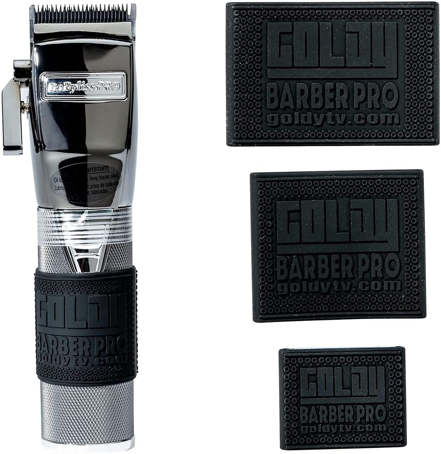 Goldy Professional Barber Clipper Grip 3 PCS, Grip Bands, Non Slip and Heat Resistant Clipper Bands ( Black )