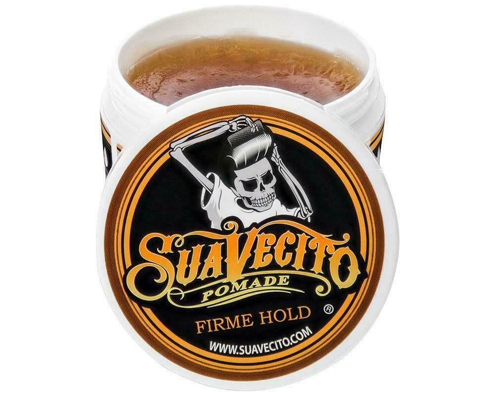 Suavecito Firme (Strong) Hold Pomade Strong Hold Hair Pomade For Men - Medium Shine Water Based Wax Like Flake Free Hair Gel 4 oz - Goldy TV