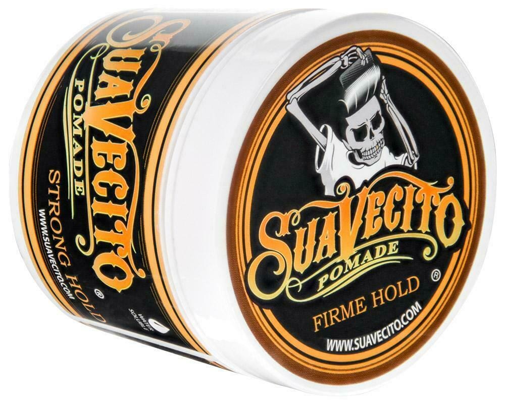 Suavecito Firme (Strong) Hold Pomade Strong Hold Hair Pomade For Men - Medium Shine Water Based Wax Like Flake Free Hair Gel 4 oz - Goldy TV