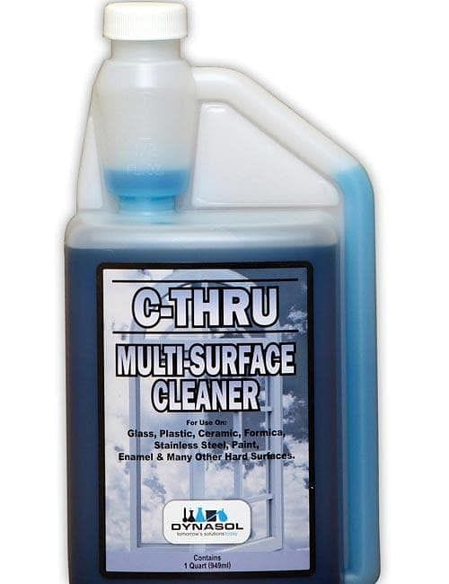 C-Thru Glass & Multi Surface Cleaner - Tip & Pour 1 quart makes 32 refills - Goldy TV