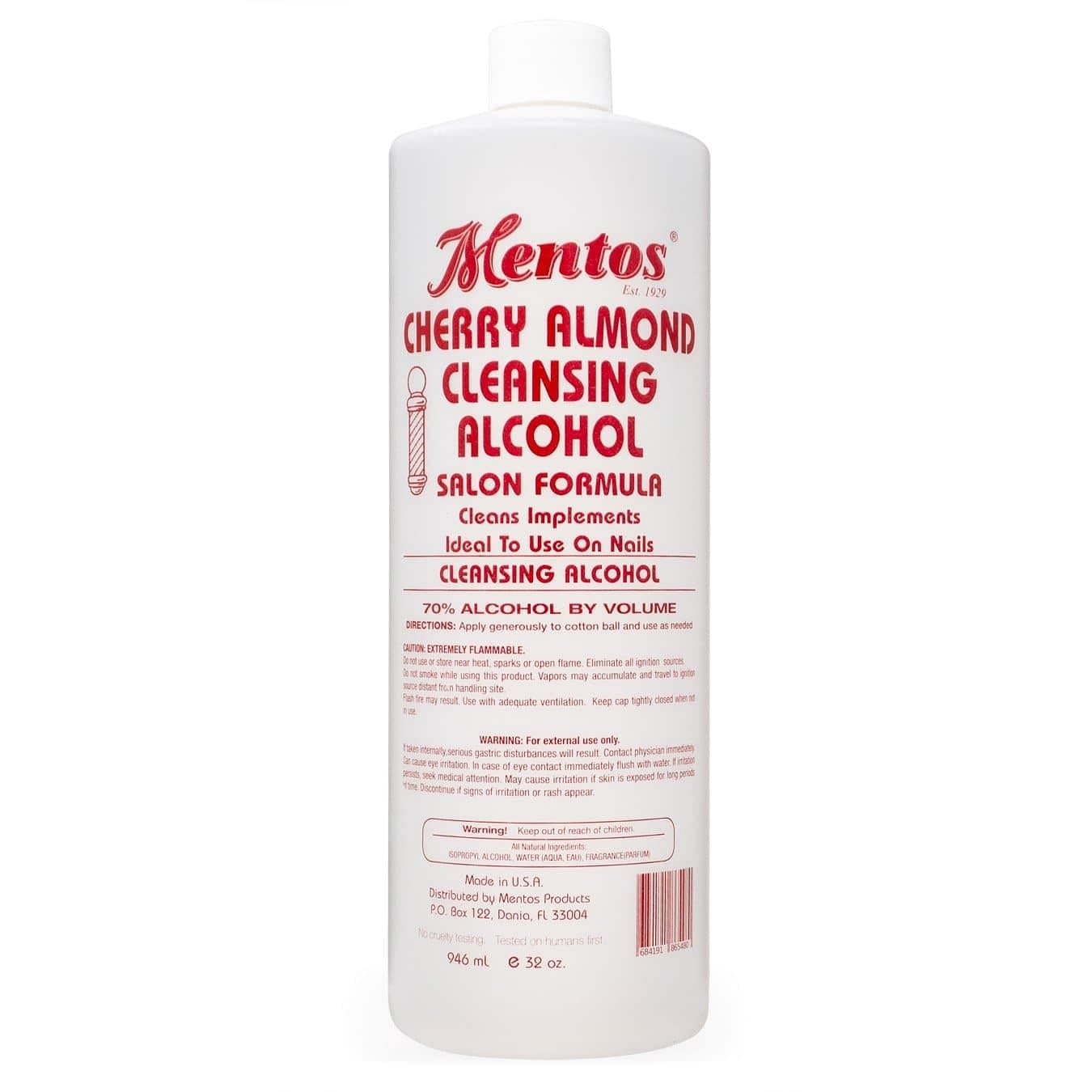 Mentos Cherry Almond Cleansing Alcohol 32 oz.***SHIPS IN DIFFERENT 32oz BOTTLE*** - Goldy TV