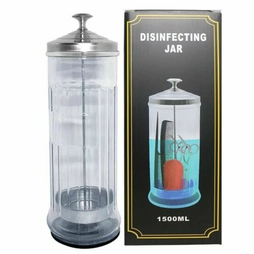 Disinfectant Jar | Professional Barber | Large Jar 11cmx28cm