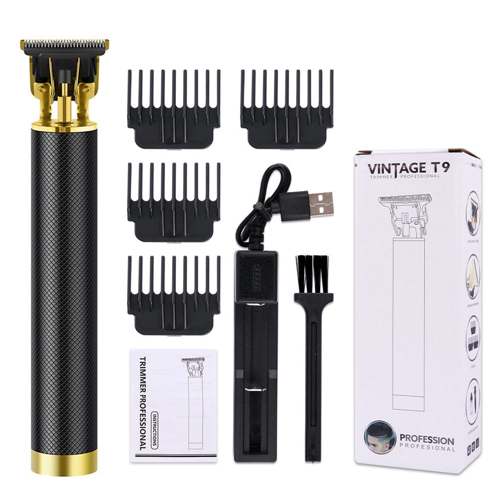 Premium Vintage T9 Hair Trimmer / Silver & Black