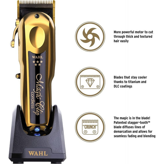 Wahl Professional 5 Star Magic Clip Cordless Clipper - Gold