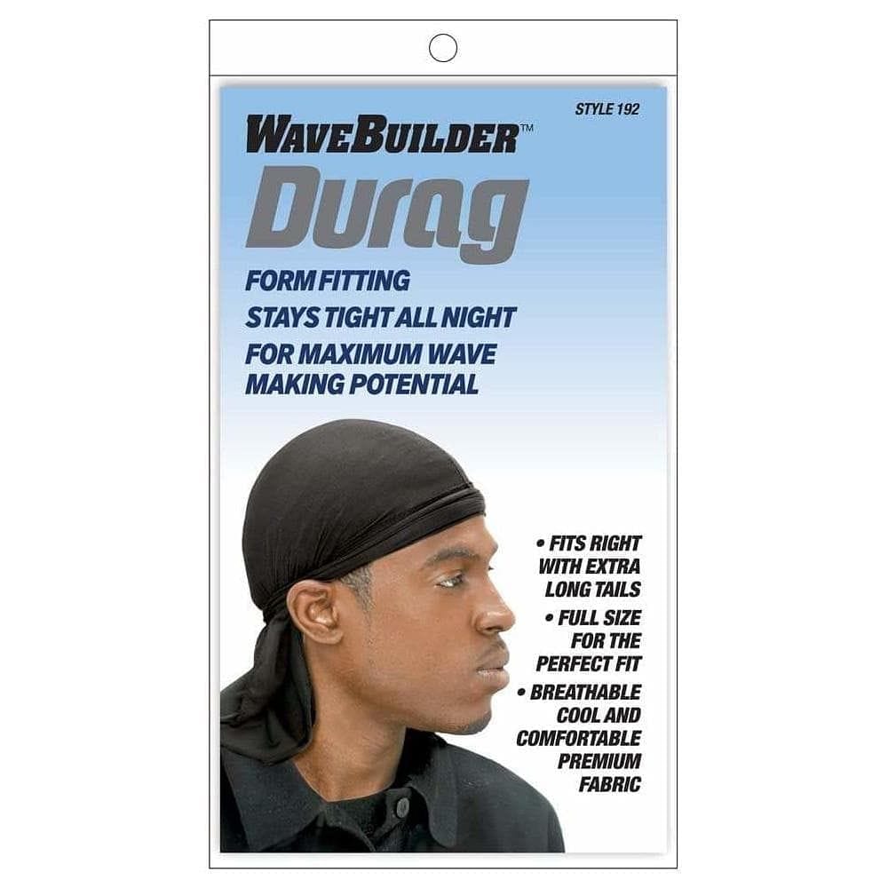 Wavebuilder Durag Extra Long Tails Black #192 - Goldy TV